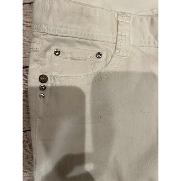 NWT Women’s Cache Ivory 5 Pocket Jeans Cotton Blend Size 8 - Picture 3 of 9